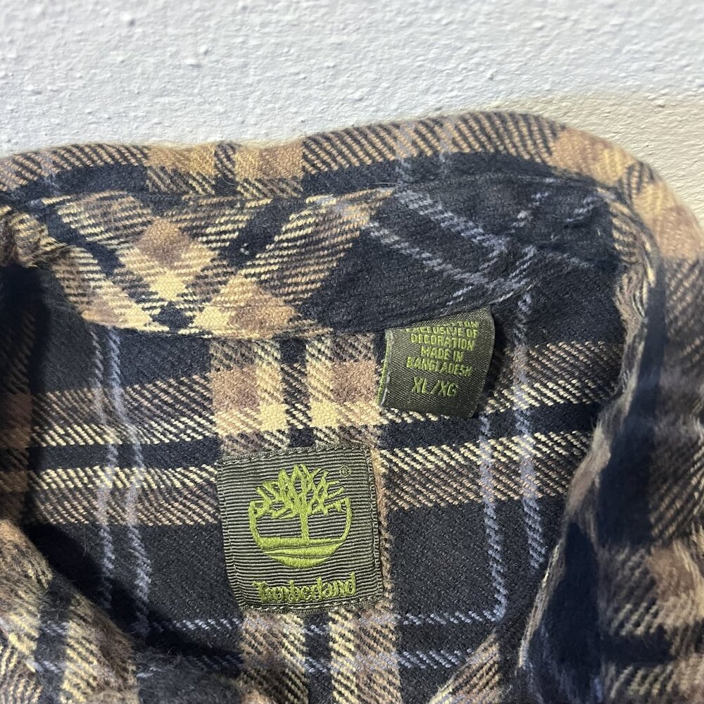 Timberland Men’s XL Plaid Flannel Shirt Long Sleeve Button Front Outdoor Workwea - Picture 7 of 8